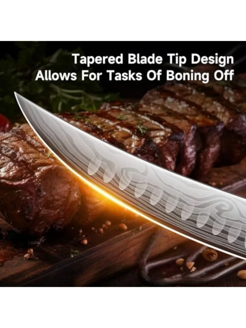 BBQ Butcher Knife & Meat Fork Set for Perfect Meat Slicing & Carving